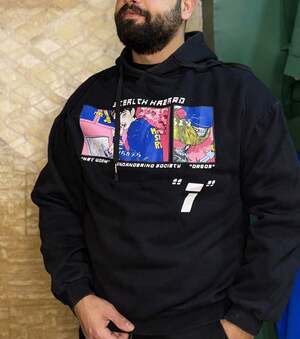 Chase Everything That Glitters Ain't Gold Embroidered Graphic Hoodie Black